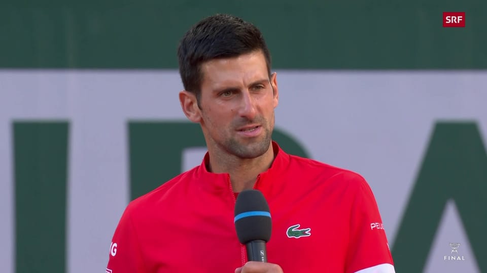 Das Siegerinterview mit Djokovic