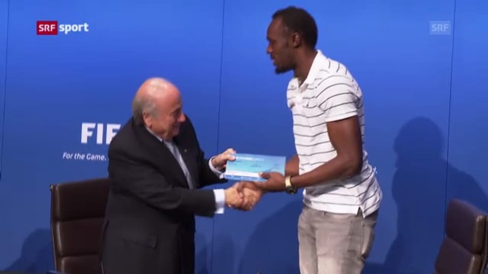 Usain Bolt zu Besuch bei Sepp Blatter («sportaktuell»)