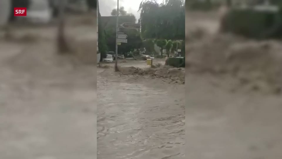 Überschwemmungen in Schleitheim (SH)