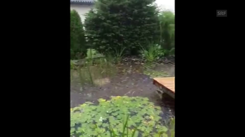 Hagelsturm in Konolfingen (Zuschauervideo von Christian Stettler)