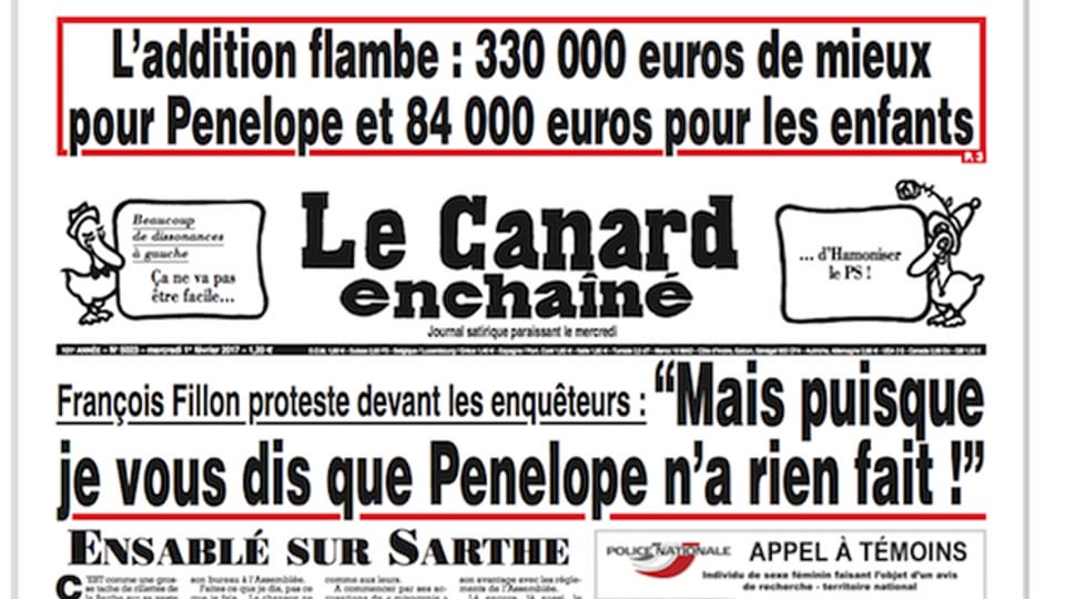 «Le canard enchaîné» spottet über François Fillon