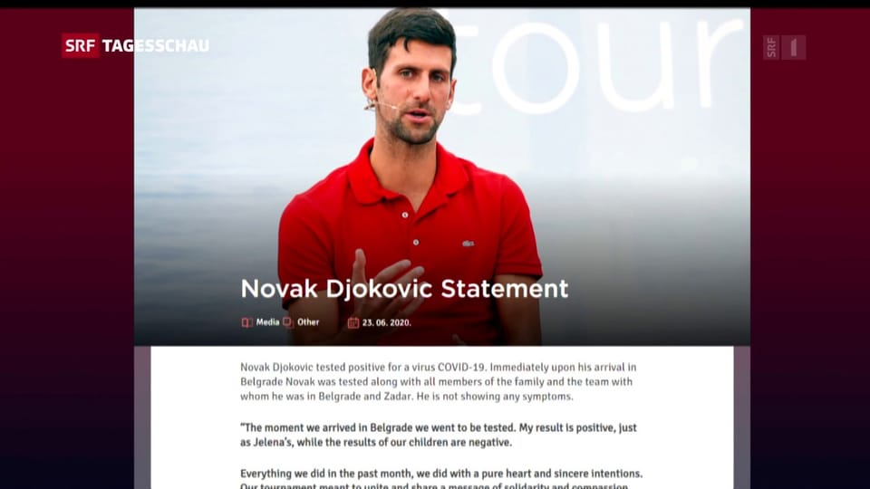 Novak Djokovic positiv auf Covid-19 getestet