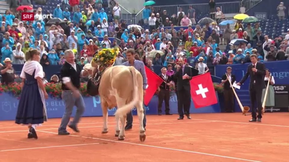 Willkommens-Zeremonie für Federer in Gstaad («sportaktuell»)