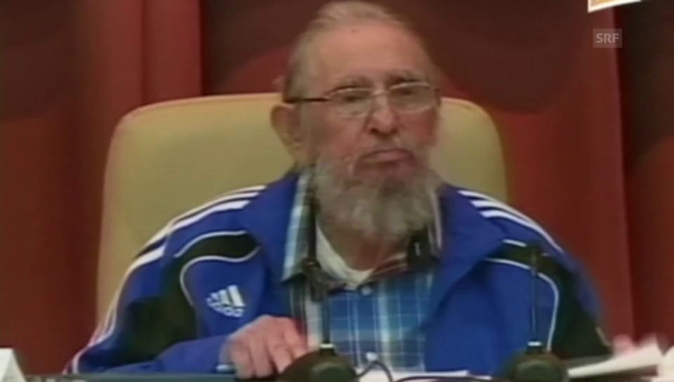 Fidel Castro spricht am Kongress in Havanna (spanisch)