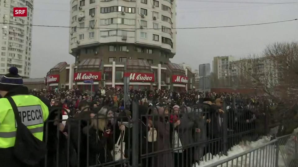Die Beerdigung von Nawalny in Moskau