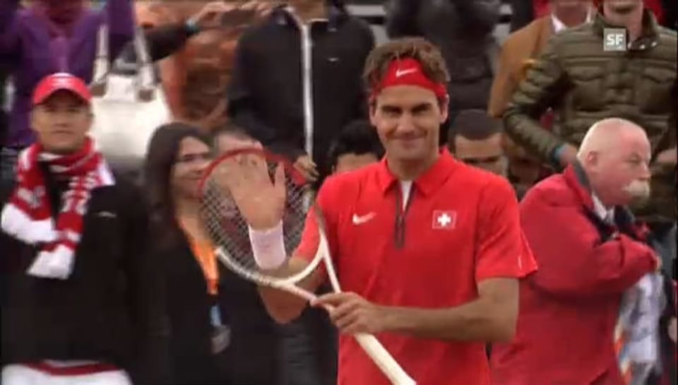 Davis Cup: Federer - De Bakker (14.09.2012)