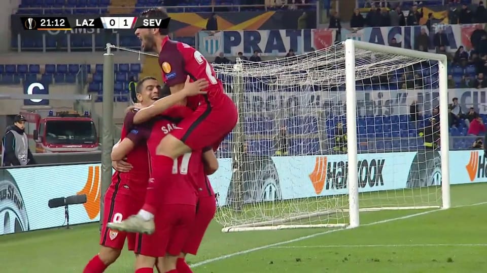 Sevilla gewinnt auswärts bei Lazio Rom
