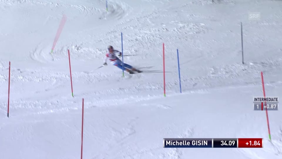 Der 1. Lauf von Michelle Gisin («sportlive», 14.01.2014)