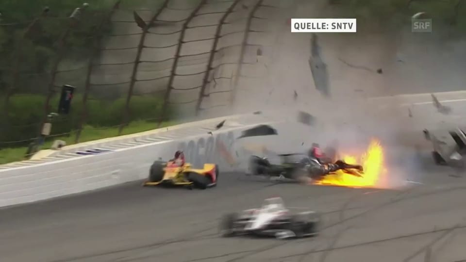 Horror-Crash im IndyCar-Rennen