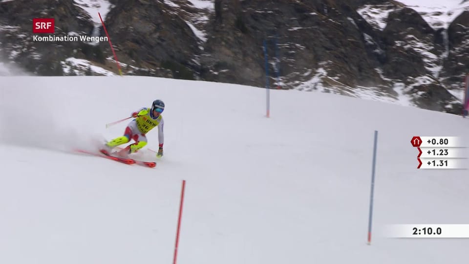 Der Slalom-Lauf von Niels Hintermann