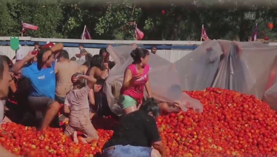Tomatenschlacht in Chile