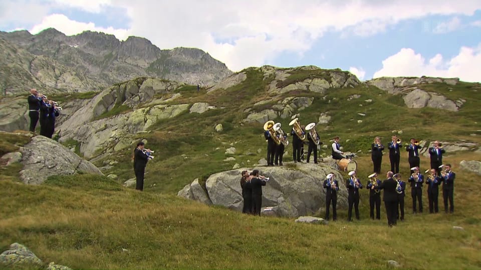 Auftritt der Brass Band Berner Oberland in «Potzmusig»