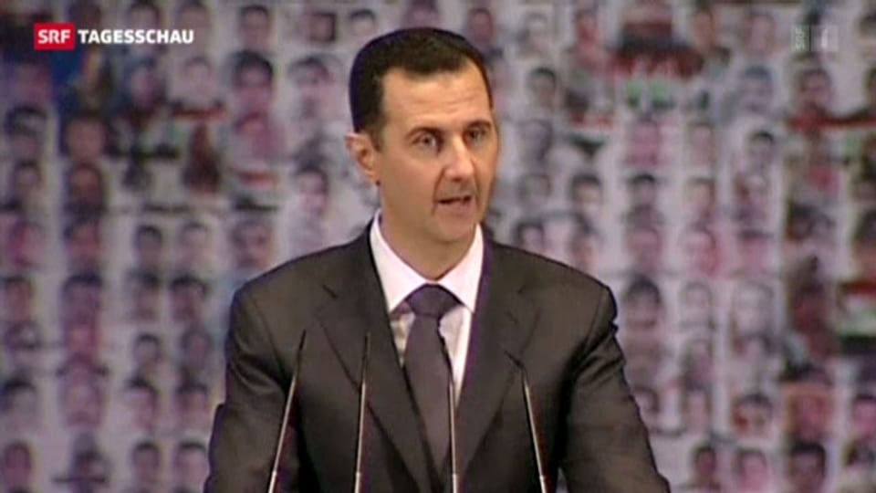 Durchhalteparolen von Syriens Präsident