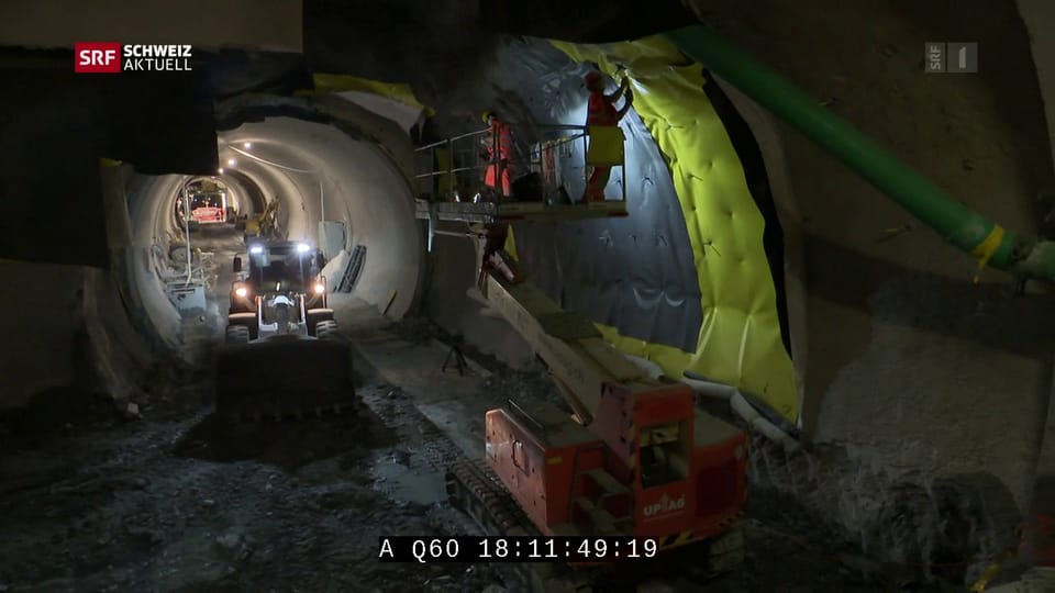 Aufwendige Sanierung im Lötschberg-Basistunnel