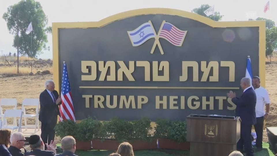 Netanjahu tauft eine neue Siedlung auf den Golanhöhen auf «Ramat Trump»