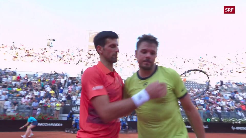 Archiv: Wawrinka muss sich in Rom Djokovic beugen