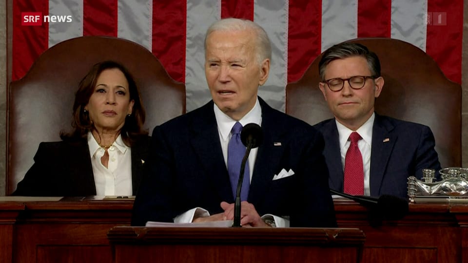 Der US-Präsident Joe Biden hält Rede zur Lage der Nation