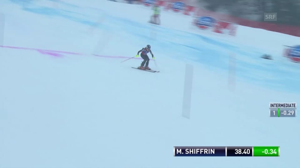 Der 1. Lauf von Mikaela Shiffrin («sportlive», 29.12.2013)