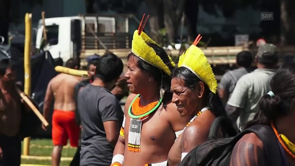 Indigene protestieren in Brasilia