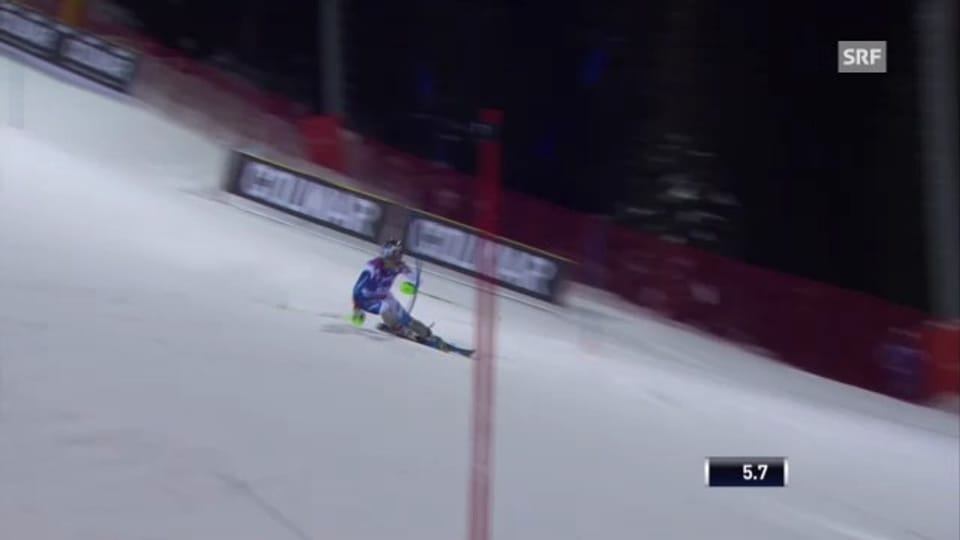 Slalom Madonna: 1. Lauf von Luca Aerni