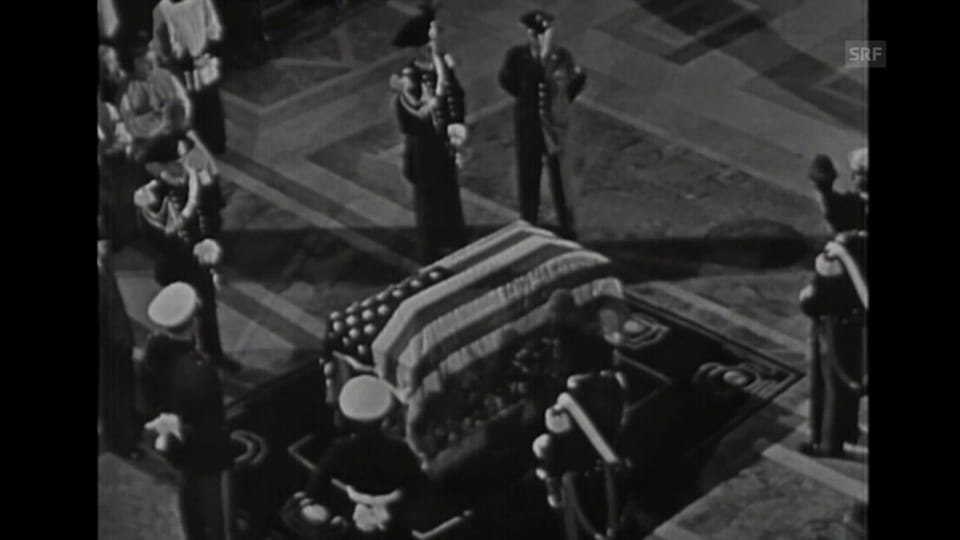 Trauerfeier JFK (Tagesschau, 25.11.1963, ohne Ton)