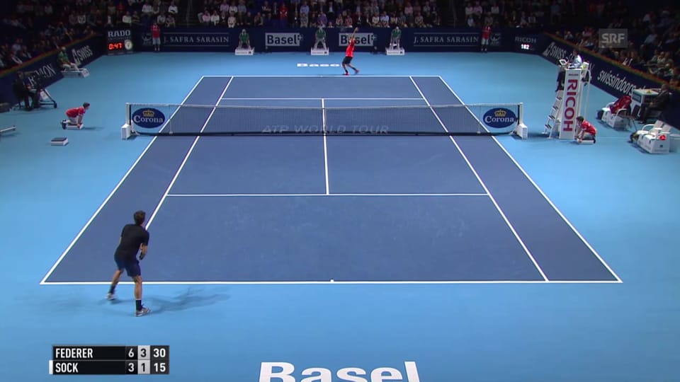 Sock unterliegt Federer im Halbfinal von Basel 2015