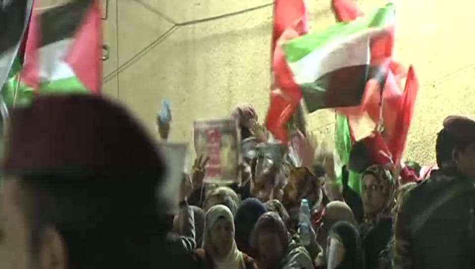 Die Palästinenser feiern die Freilassung der Gefangenen
