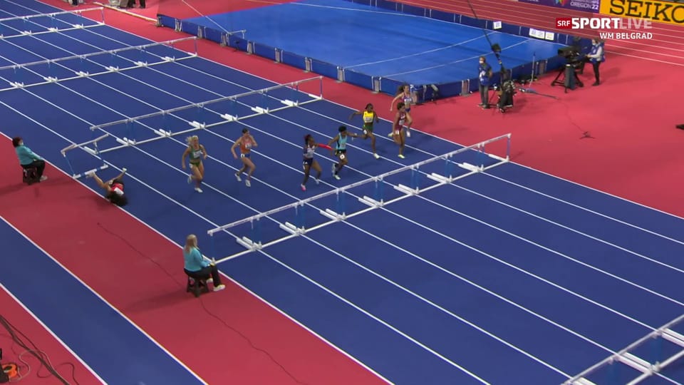 Der 60-m-Final der Frauen an der Hallen-WM