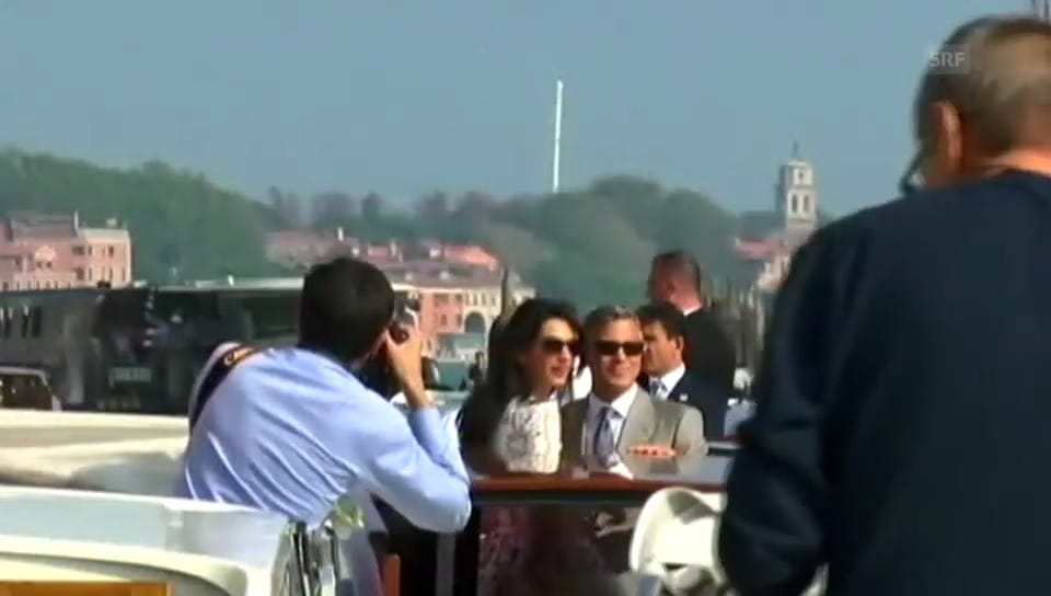 Verliebt in Venedig: Das Ehepaar Clooney zeigt sich erstmals