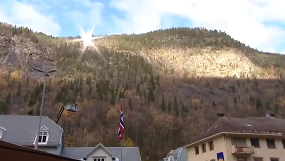 Die Bewohner von Rjukan freuen sich über das Licht