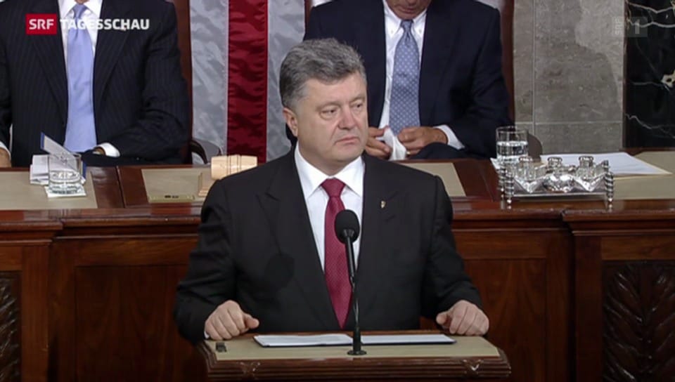 Poroschenko spricht vor US-Kongress
