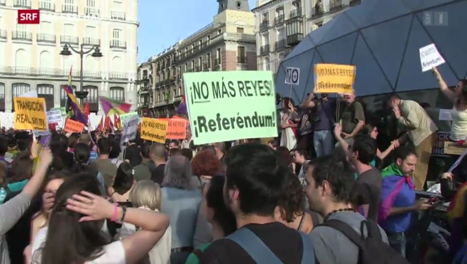Proteste gegen spanische Monarchie