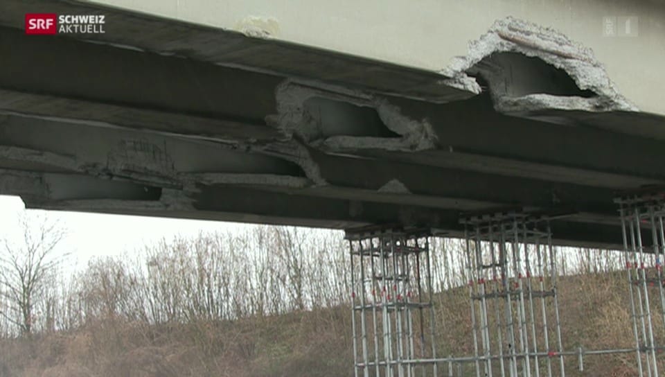 Brückensicherung nach Unfall auf A1