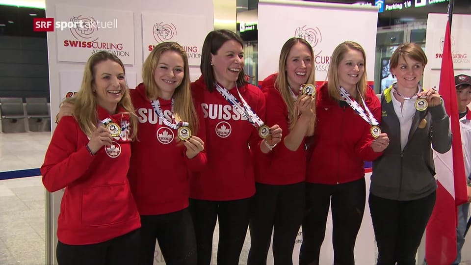 Curling-Weltmeisterinnen zurück in der Schweiz