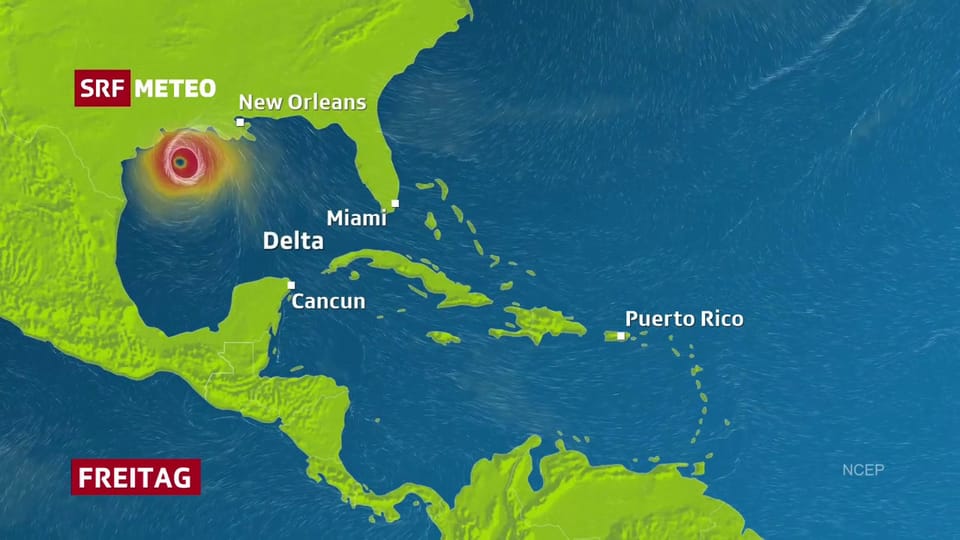 Der Hurrikan «Delta» gewinnt an Stärke