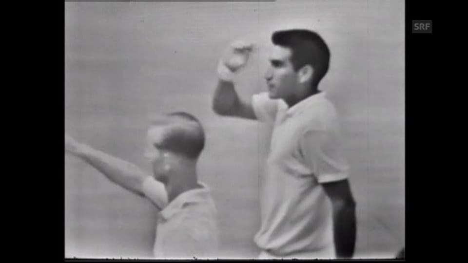 Alex Olmedo siegt 1959 in Wimbledon (ohne Ton)