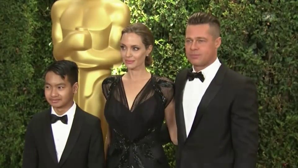 Brad Pitt 2013 zusammen mit Angelina Jolie und Maddox (unkomm.)