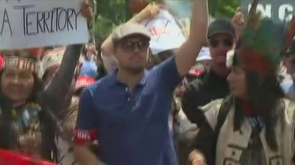 Leonardo DiCaprio demonstriert gegen Trump