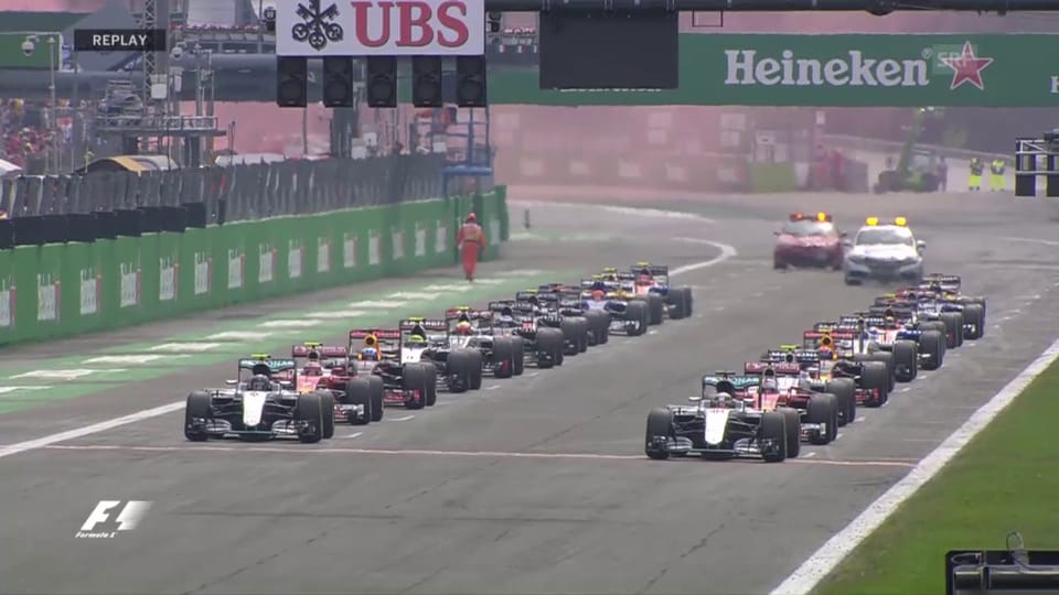 Hamiltons missglückter Start in Monza