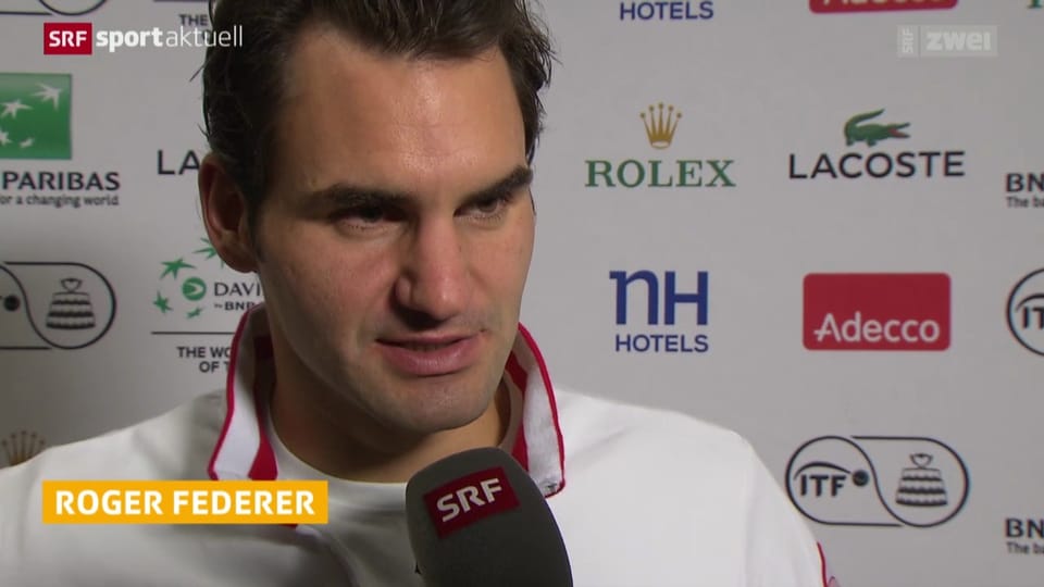Federer, Wawrinka und Lüthi nach dem 1. Tag in Lille