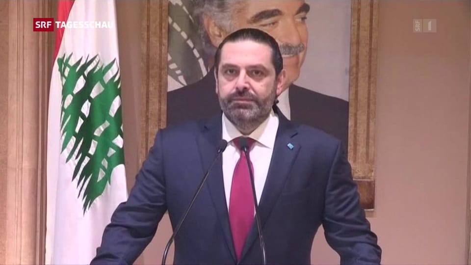 Der libanesische Ministerpräsident Hariri kündigt Rücktritt an