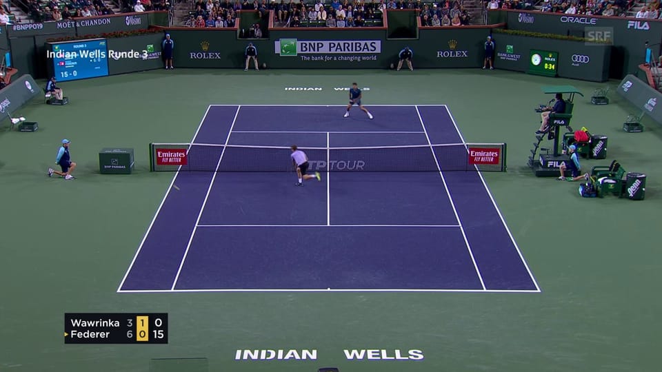 Live-Highlights Federer - Wawrinka