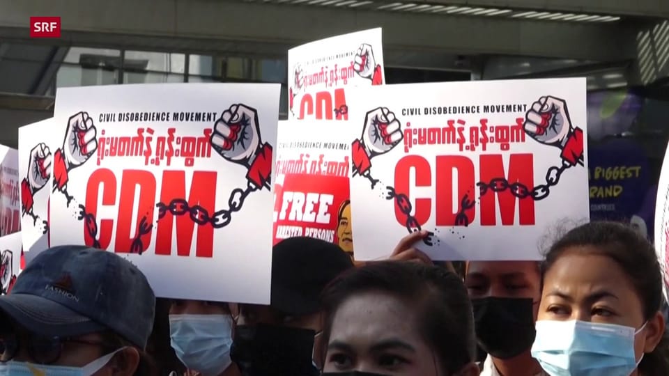 Aus dem Archiv: Tausende demonstrieren in Burma