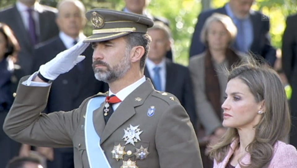Prinz Felipe an Militärparade