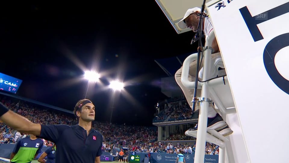 Federers Disput mit dem Schiedsrichter