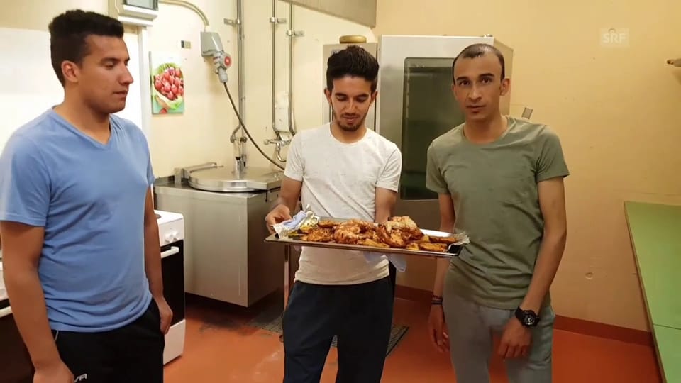Essen in der Asylunterkunft