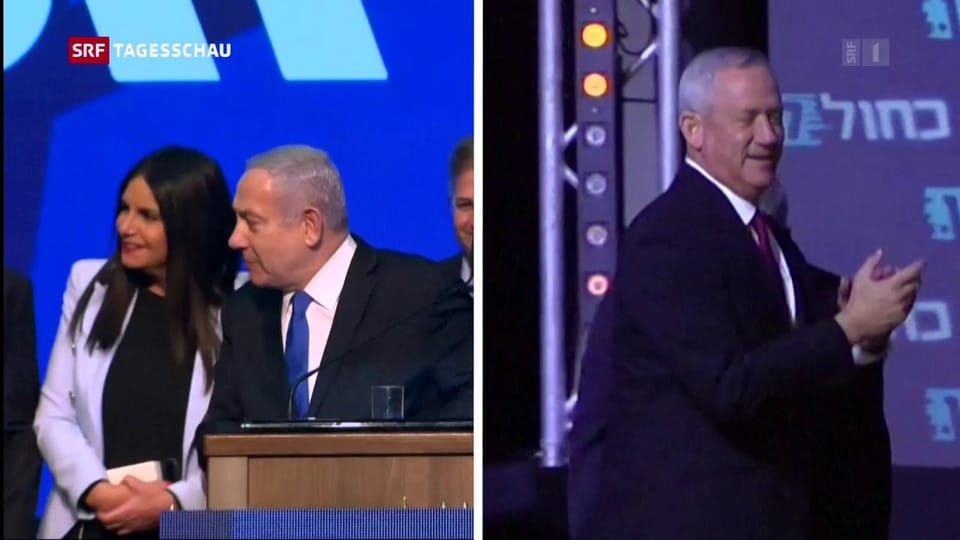 Netanjahu und Gantz liegen gleich auf