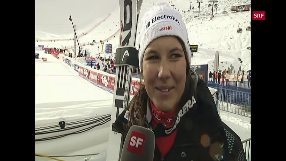 Holdener anno 2010 in Sölden: «Ich fahre dann beim nächsten Mal gut Ski»