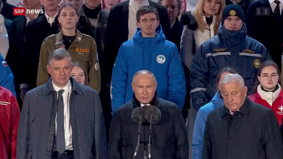Russischer Präsident Putin lässt sich feiern