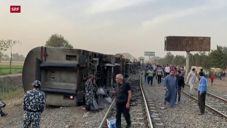 Schweres Zugunglück in Ägypten (unkommentiert)